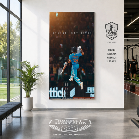 Virat Kohli Indian Cricket Legend Canvas Wall Art for Home Decor