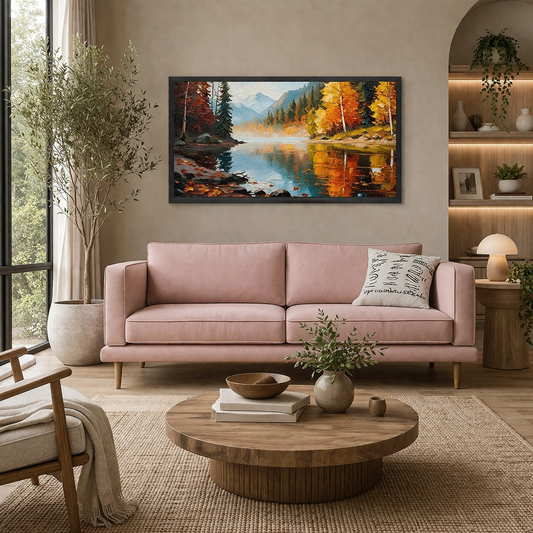 River Abstract Wall Art Canvas Print for Modern Home Decor