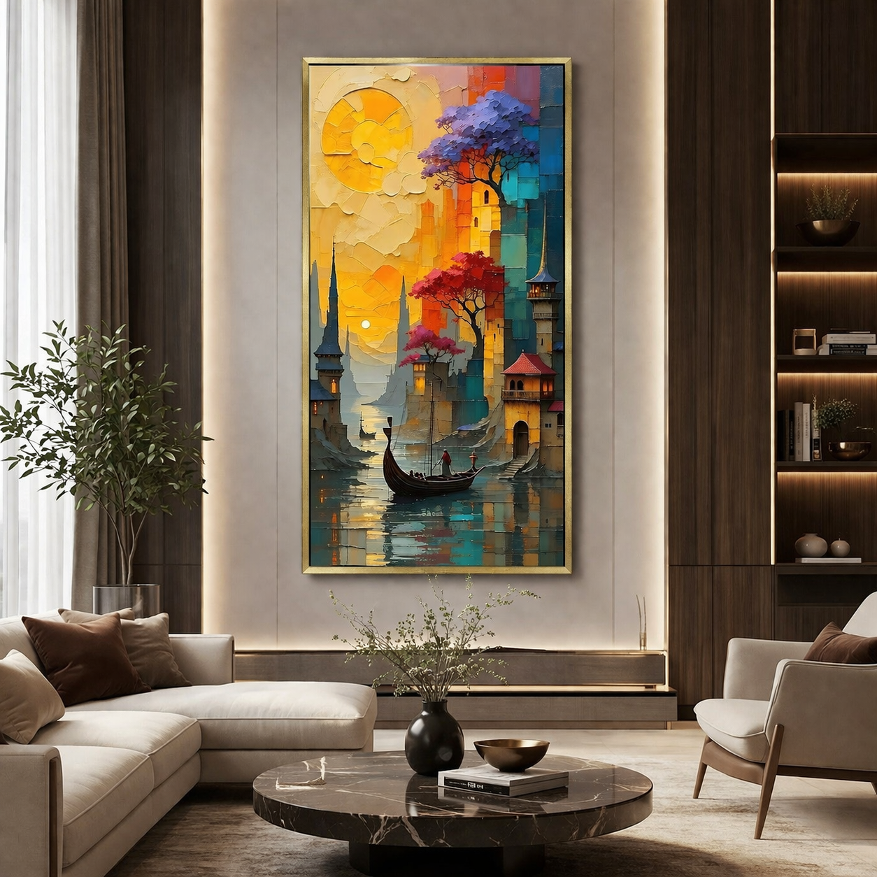 Fantasy City Dreamscape Canvas Wall Art for Modern Home Decor