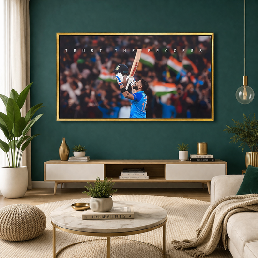Virat Kohli Canvas Wall Painting For Sports Room