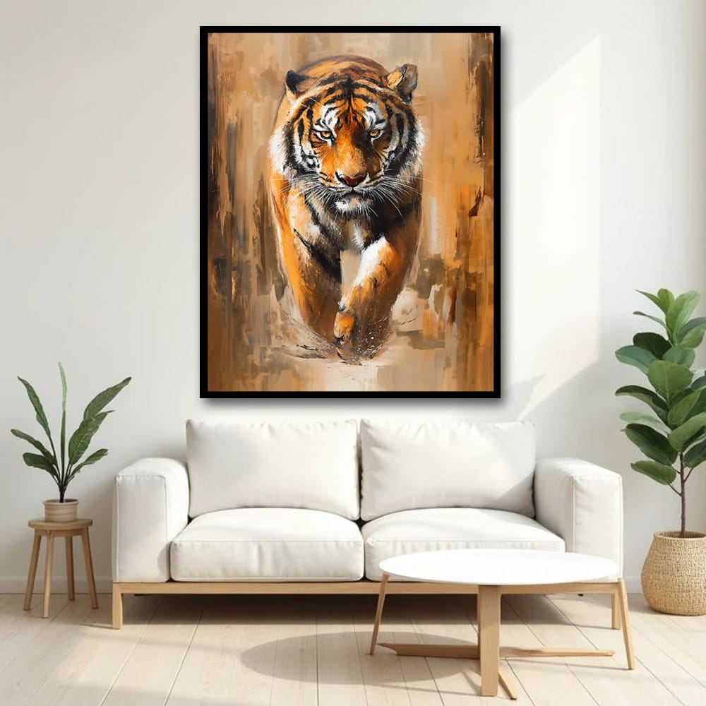 Tiger Canvas Wall Art Wildlife Painting
