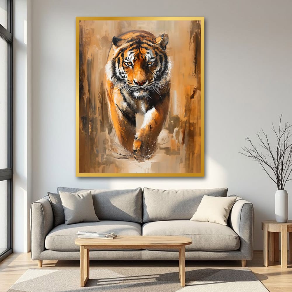 Tiger Canvas Wall Art Wildlife Painting