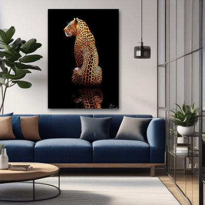 Leopard Canvas Wall Art Wildlife Painting For Bedroom And Kids Room Decoration
