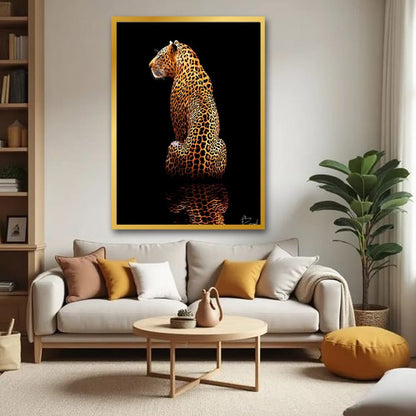 Leopard Canvas Wall Art Wildlife Painting For Bedroom And Kids Room Decoration