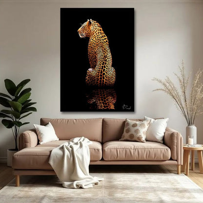 Leopard Canvas Wall Art Wildlife Painting For Bedroom And Kids Room Decoration