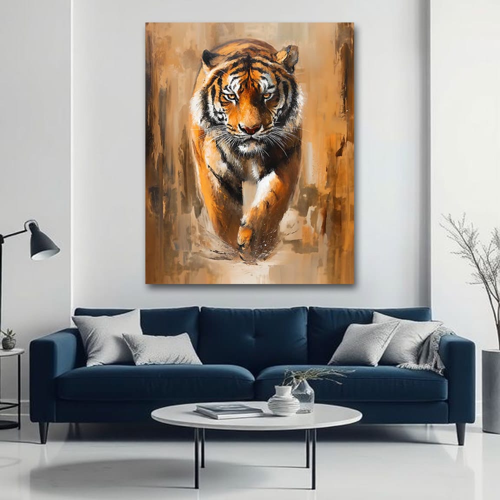 Tiger Canvas Wall Art Wildlife Painting
