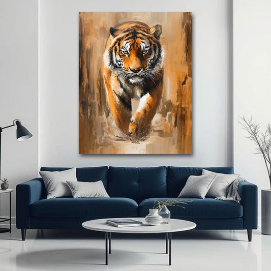 Tiger Canvas Wall Art Wildlife Painting