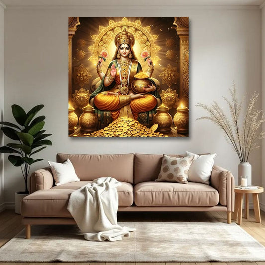 Laxmi Canvas Wall Painting.