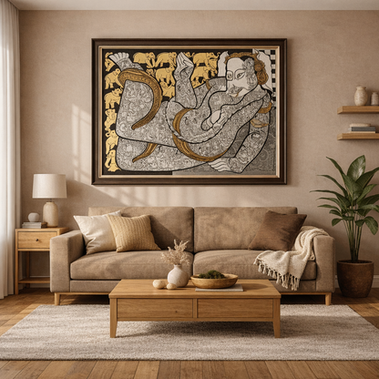 Hand Crafted Ganesha Detailed Artwork for Divine Decor