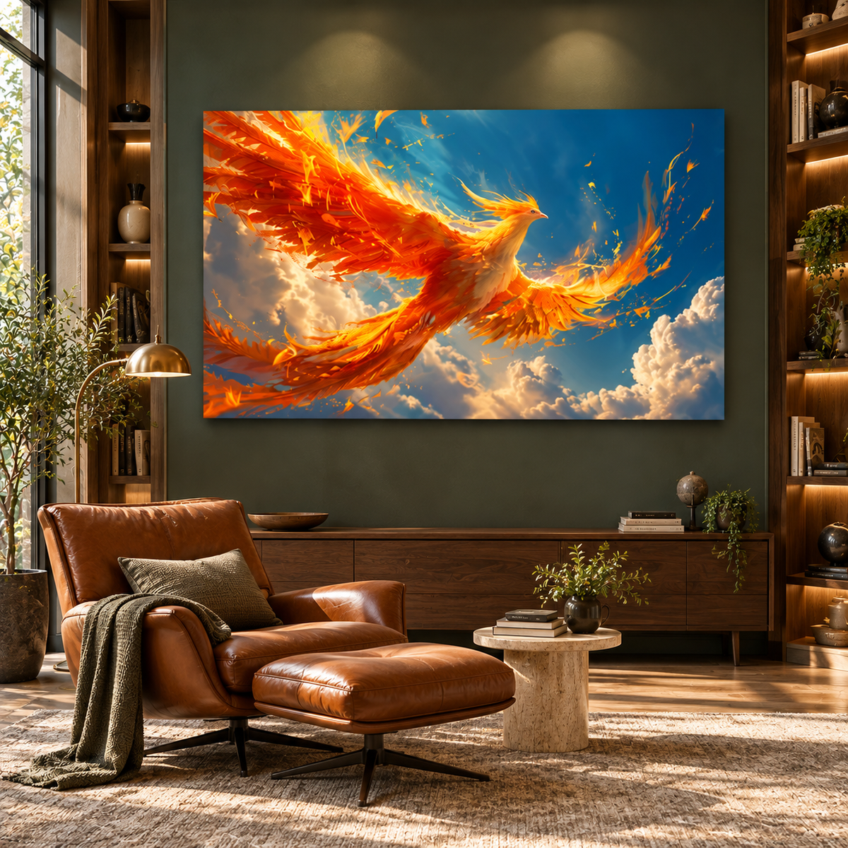 Phoenix Vastu Canvas Painting for Premium Home Wall Decor