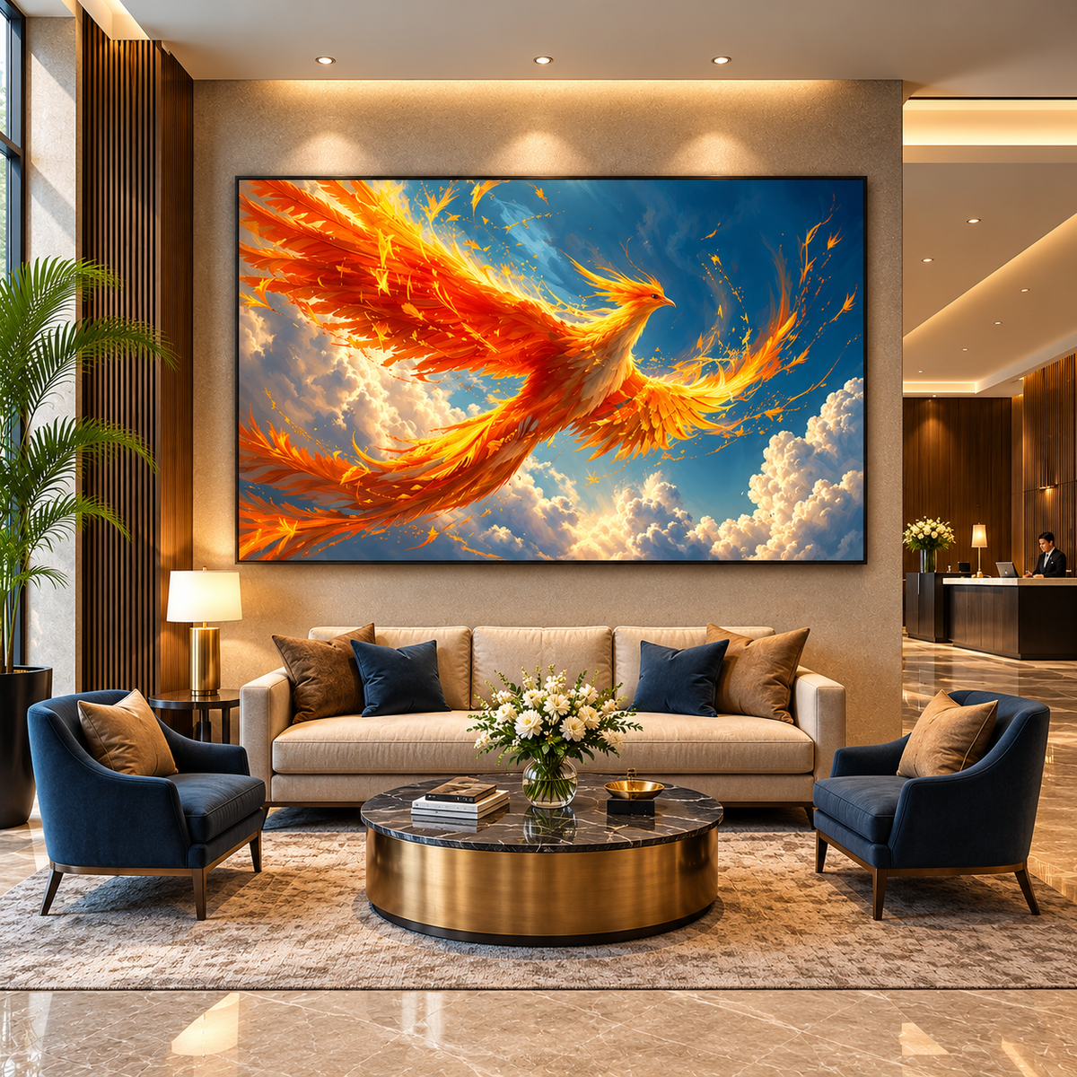 Phoenix Vastu Canvas Painting for Premium Home Wall Decor
