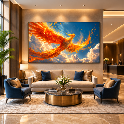 Phoenix Vastu Canvas Painting for Premium Home Wall Decor