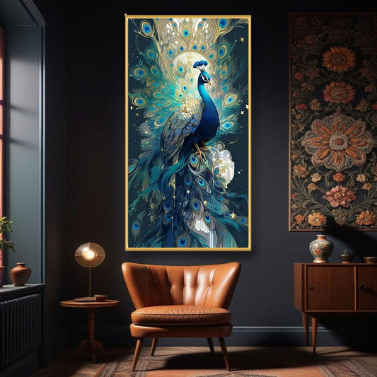 Peacock Vastu Canvas Wall Art
