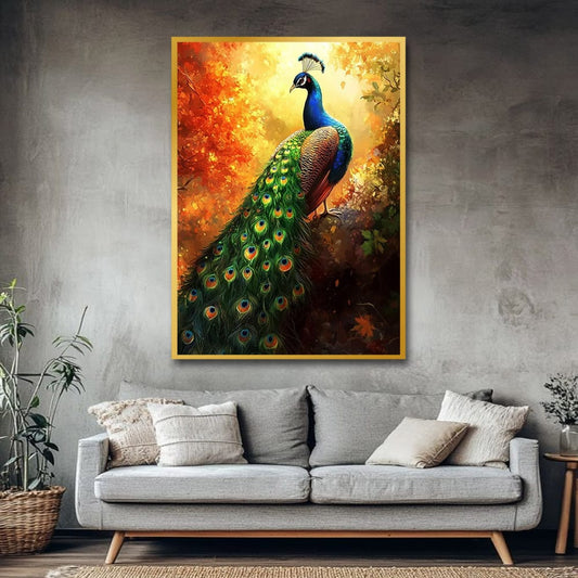 Peacock Vastu Canvas Wall Art For Home Decoration