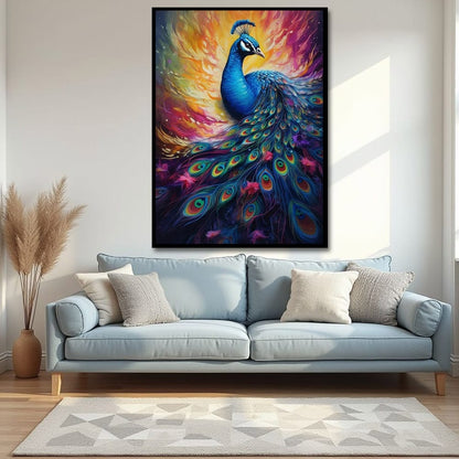 Peacock Vastu Canvas Wall Art For Home, Hotel And Office Decoration 