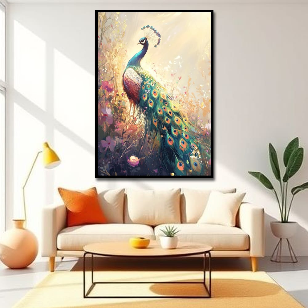 Peacock Vastu Canvas Wall Art For Home,Office And Hotel Decoration