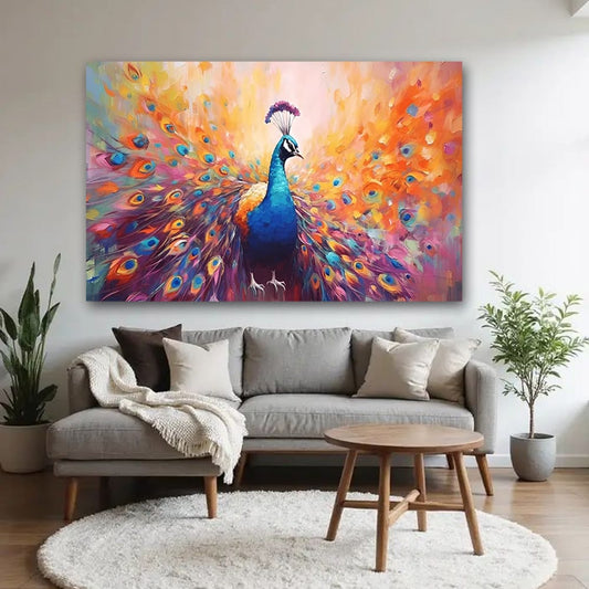 Peacock Vastu Canvas Wall Painting For Home And Bedroom Decoration