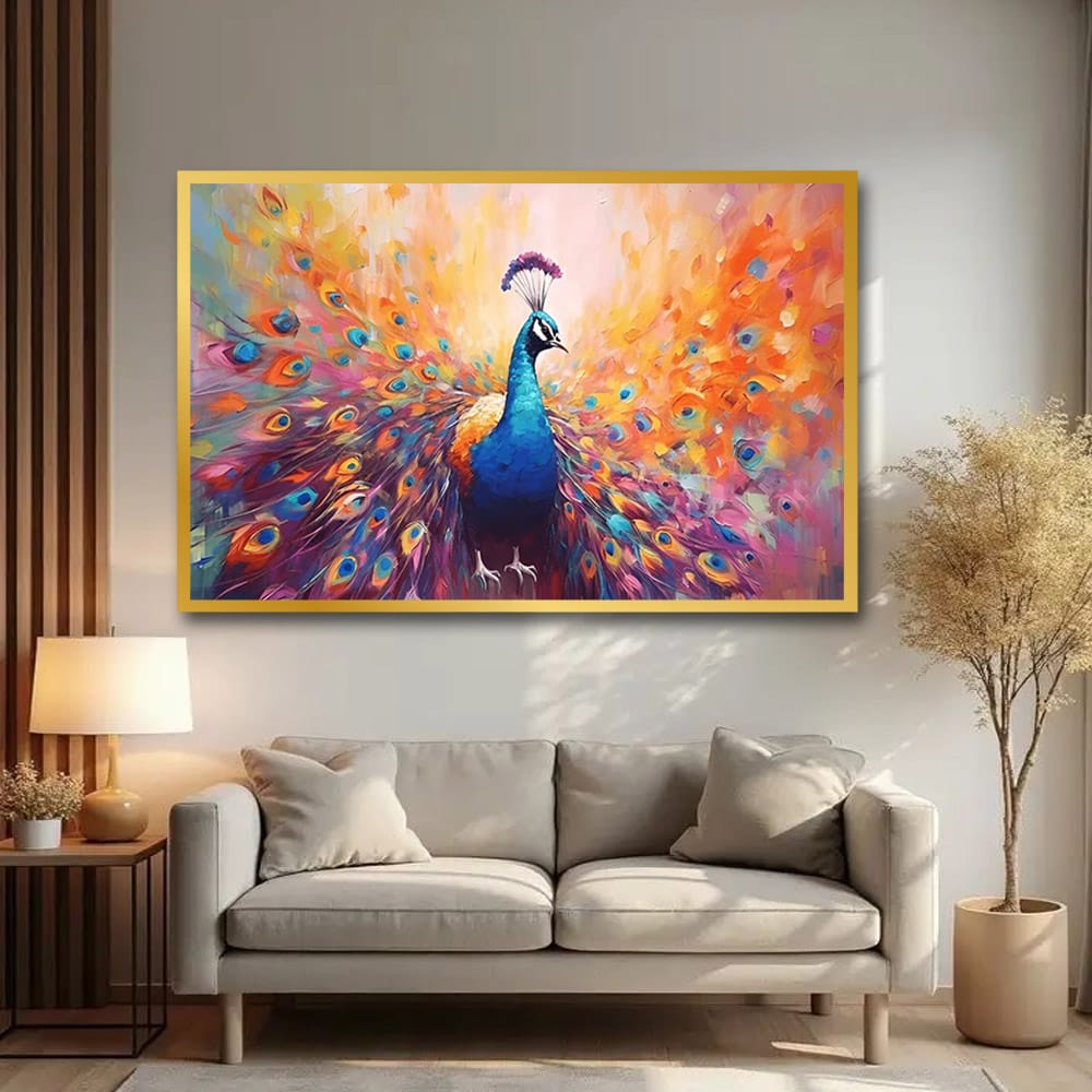 Peacock Vastu Canvas Wall Painting For Home And Bedroom Decoration