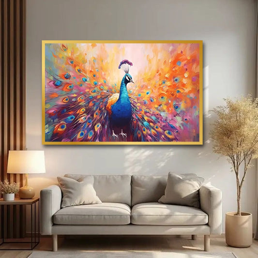 Peacock Vastu Canvas Wall Painting For Home And Bedroom Decoration