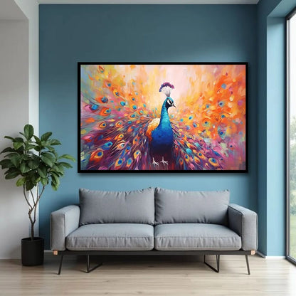 Peacock Vastu Canvas Wall Painting For Home And Bedroom Decoration