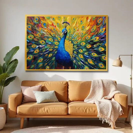 Peacock Vastu Canvas Wall Painting For Home And Living Room Decor 