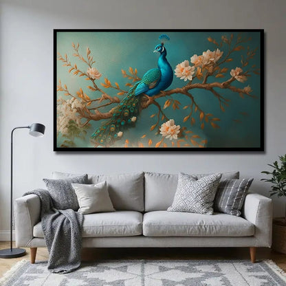 Peacock Vastu Wall Canvas Painting 