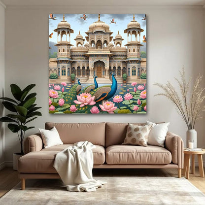 Peacock Vastu Wildlife Canvas Wall Art Painting for Home And Office Decor