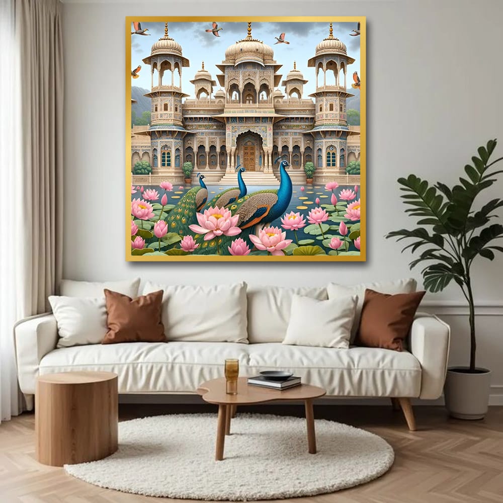 Peacock Vastu Wildlife Canvas Wall Art Painting for Home And Office Decor