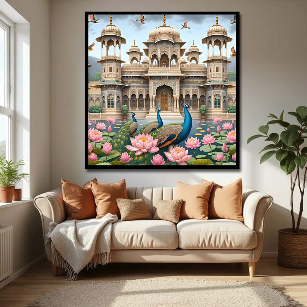 Peacock Vastu Wildlife Canvas Wall Art Painting for Home And Office Decor