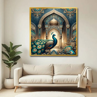Peacock Vastu Wildlife Canvas Wall Art Painting 
