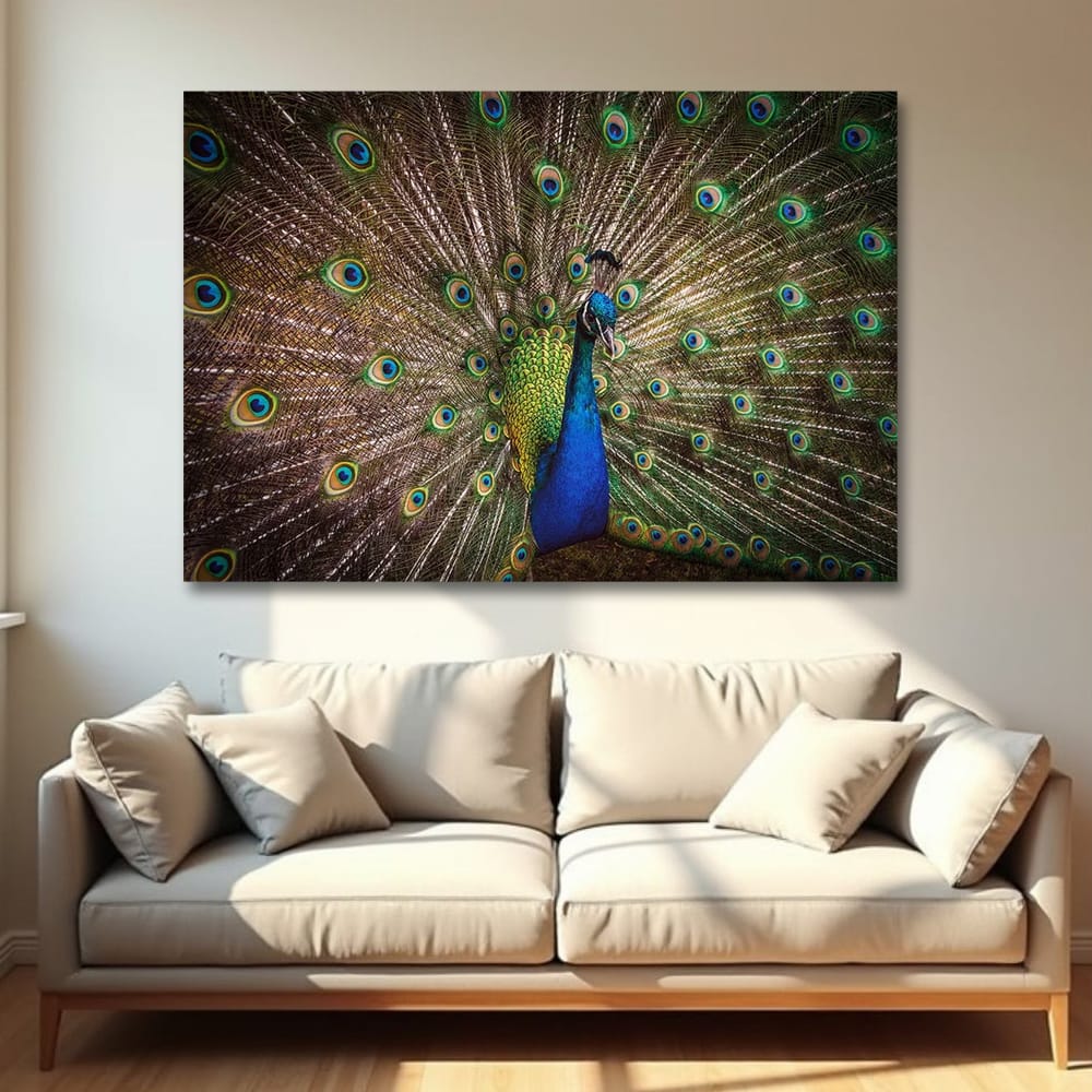 Peacock vastu canvas Wall painting For Home And Office Decor 