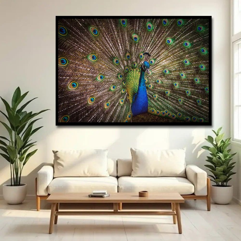 Peacock vastu canvas Wall painting For Home And Office Decor 