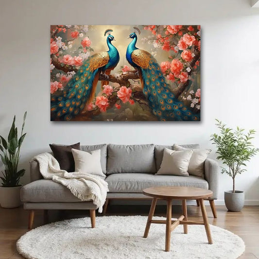 Peacock vastu canvas Wall painting For Home And Office Decoration 