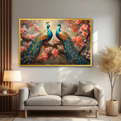 Peacock vastu canvas Wall painting For Home And Office Decoration 