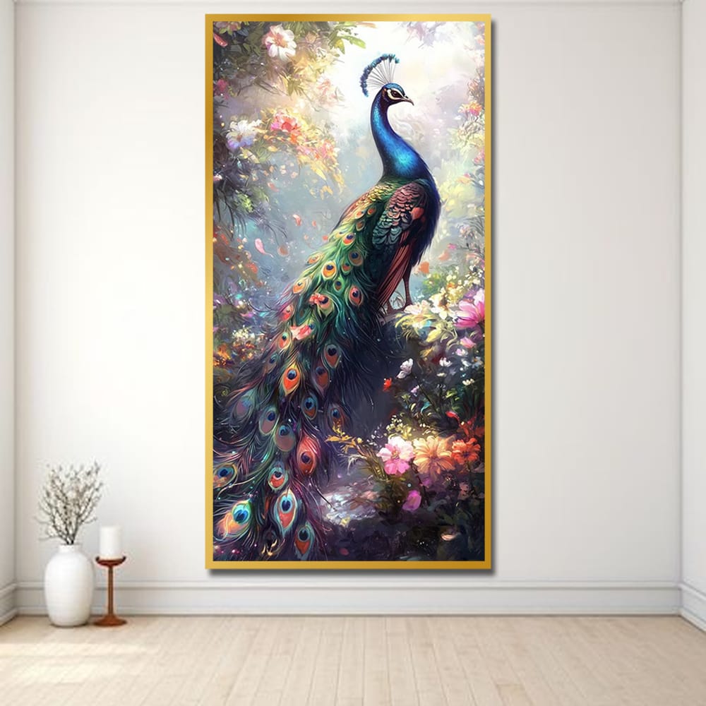 Peacock vastu canvas painting For Bedroom And Home Decor