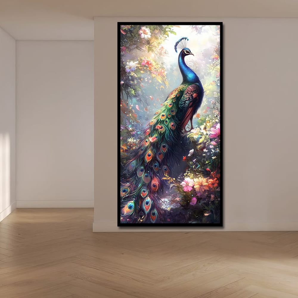 Peacock vastu canvas painting For Bedroom And Home Decor