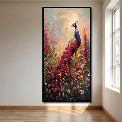 Peacock vastu canvas painting For Bedroom And Home Decoration 