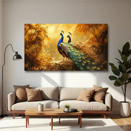 Peacock vastu canvas painting For Home And Living Room Decor