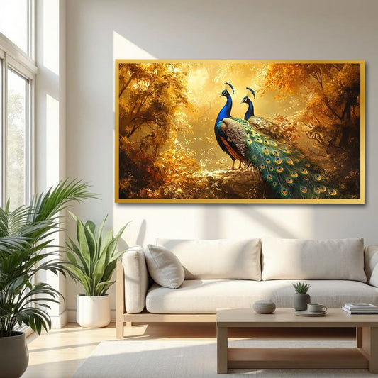 Peacock vastu canvas painting For Home And Living Room Decor