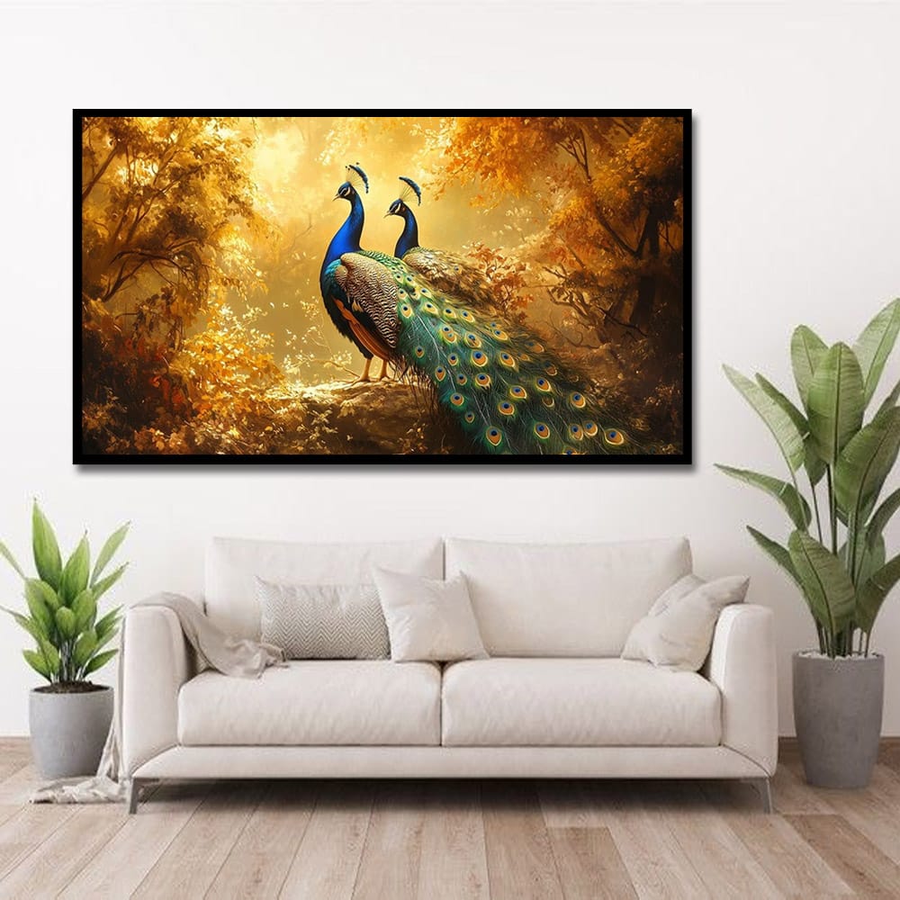 Peacock vastu canvas painting For Home And Living Room Decor