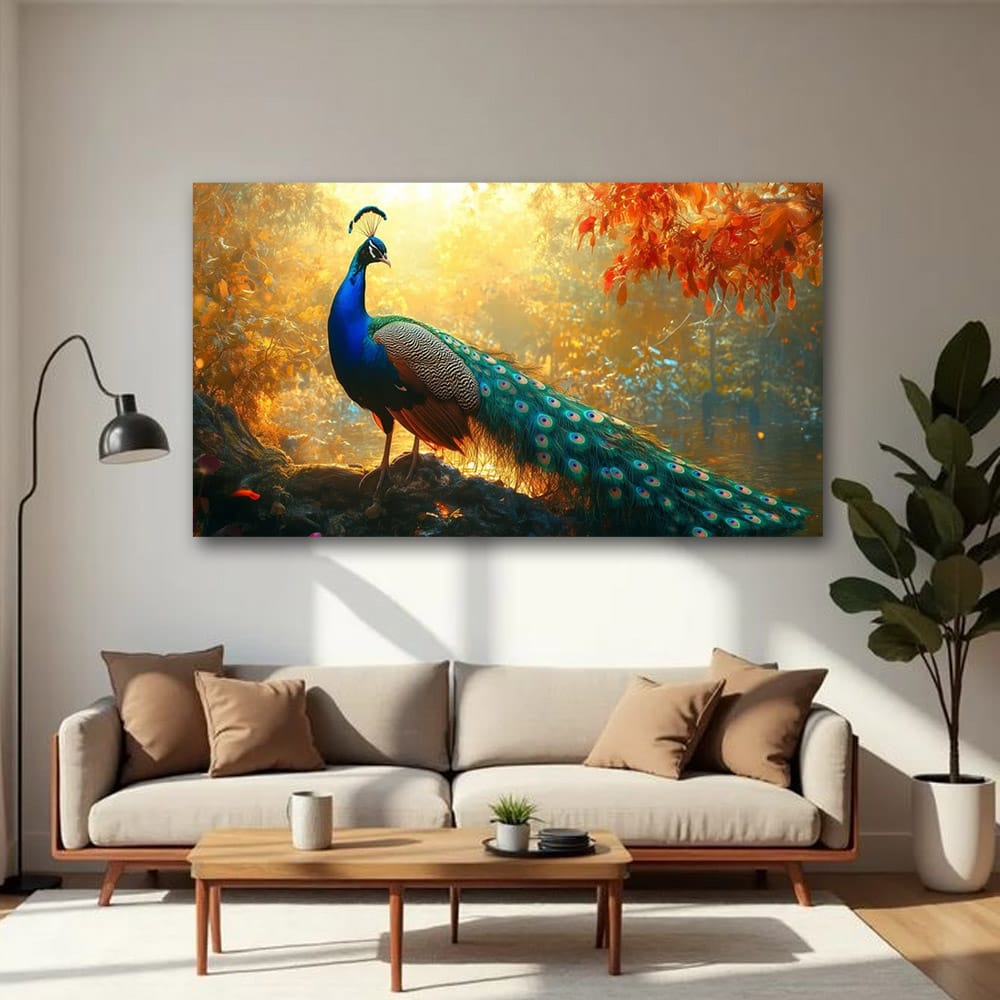 Peacock vastu canvas painting For Home And Living Room Decoration