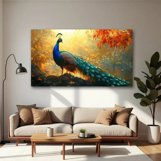 Peacock vastu canvas painting For Home And Living Room Decoration