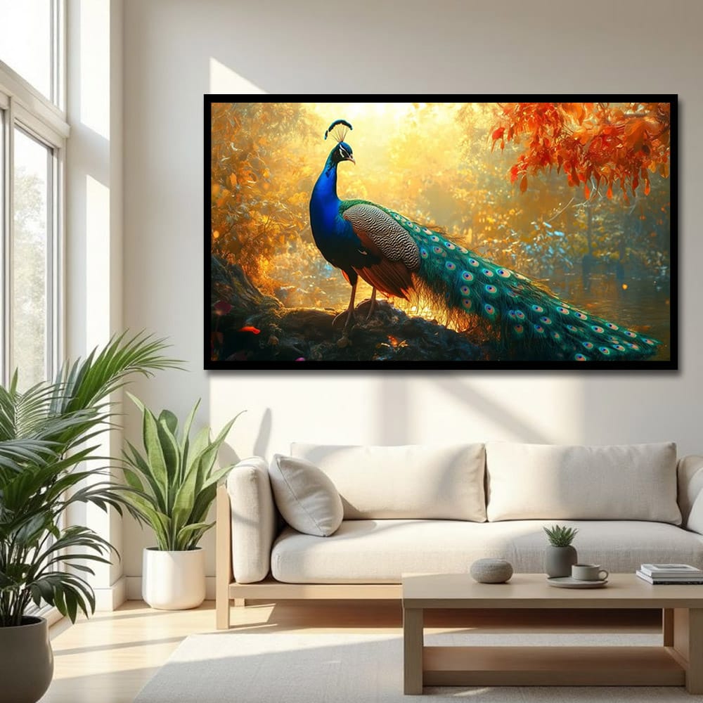 Peacock vastu canvas painting For Home And Living Room Decoration