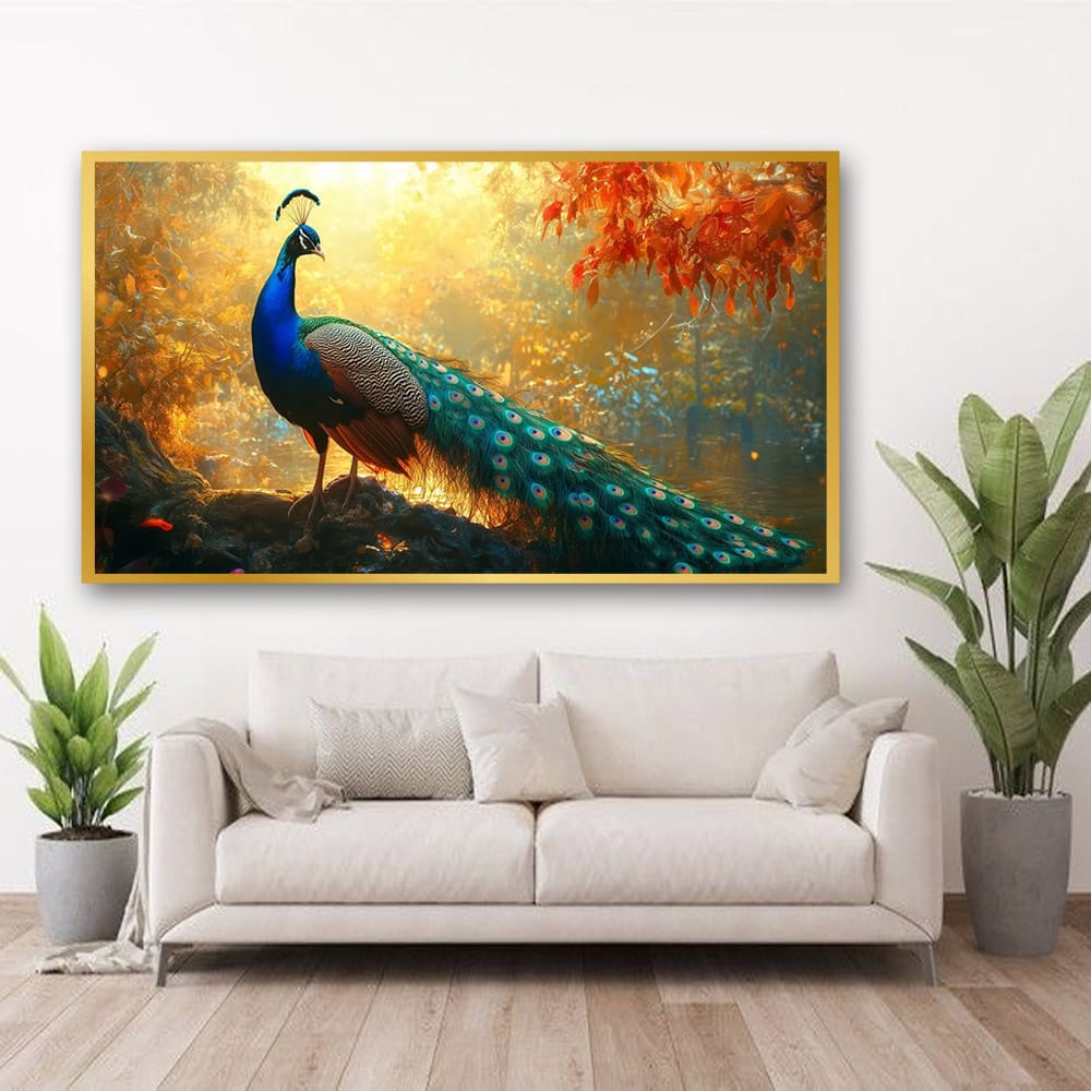 Peacock vastu canvas painting For Home And Living Room Decoration