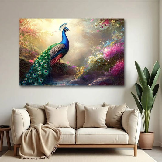 Peacock vastu canvas painting For Home Decoration