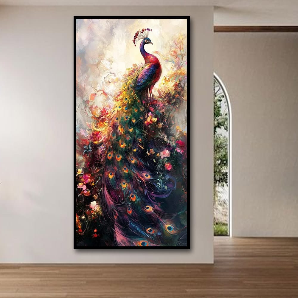 Peacock vastu canvas painting For Office And Home Decoration