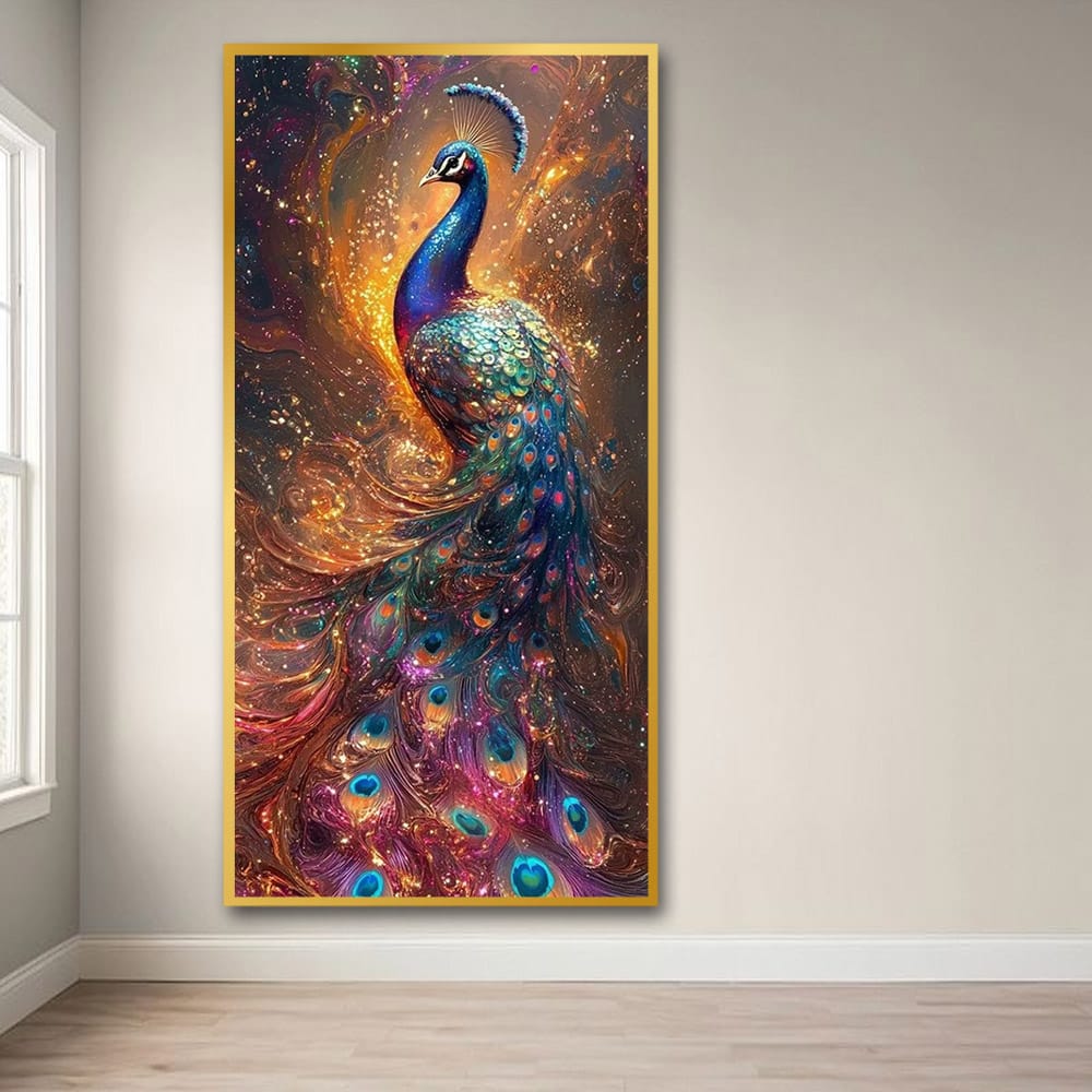 Peacock vastu canvas painting For Office And Room Decoration