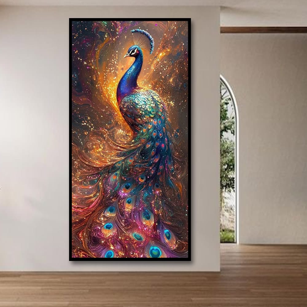 Peacock vastu canvas painting For Office And Room Decoration