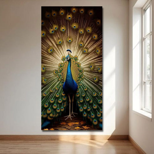 Peacock vastu wall canvas painting For Bedroom And Hotel Decor