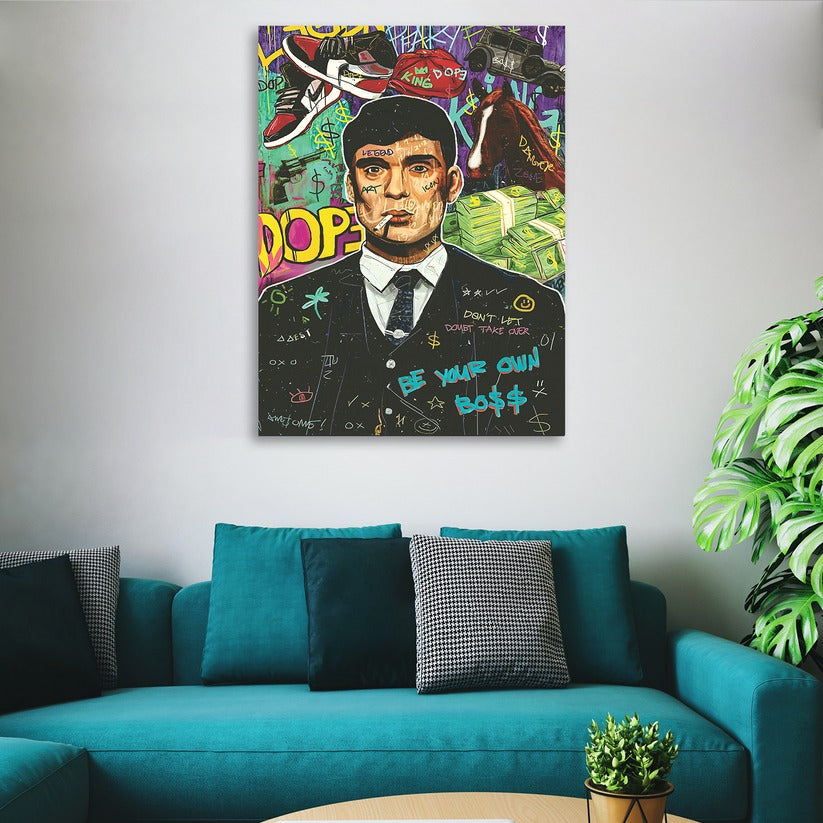 Tommy Shelby Graffiti Pop Art Canvas Wall Painting
